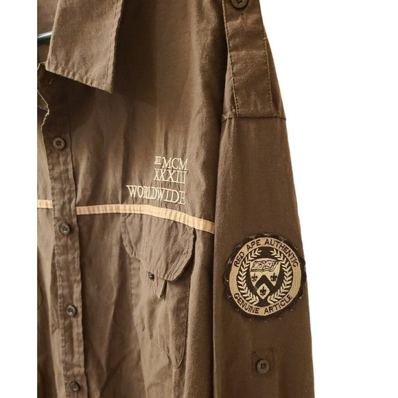 Red Ape Authentic Button Up Long Sleeve Shirt 5XL 1933 Truth Wisdom Excellence - Picture 2 of 5